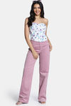 Zivame Non-Padded Short Slip Corset - Purple Print — thumbnail 2